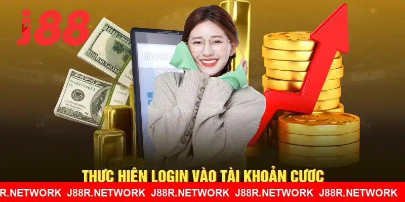 Thực hiện login vào tài khoản J88 dùng để cá cược 